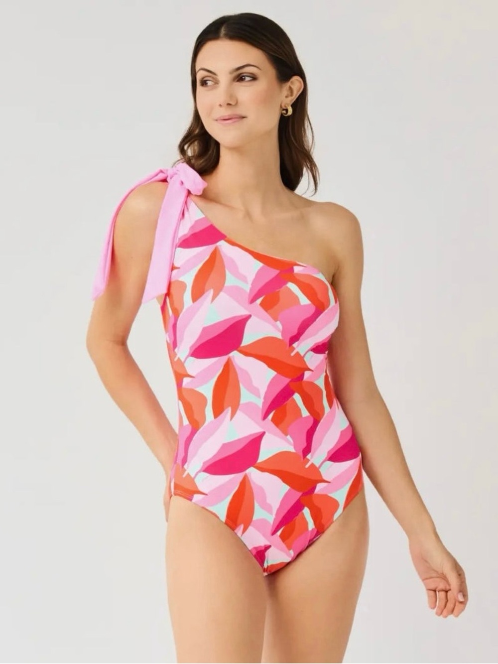 Bali Bloom Pink Mia One Piece Spring Summer Swimsuit